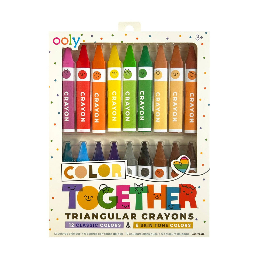OOLY - Color Together Triangular Crayons - Set of 18