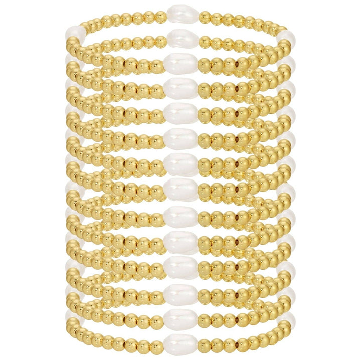 Splendid Iris -4mm stretch md. Pearl bracelets