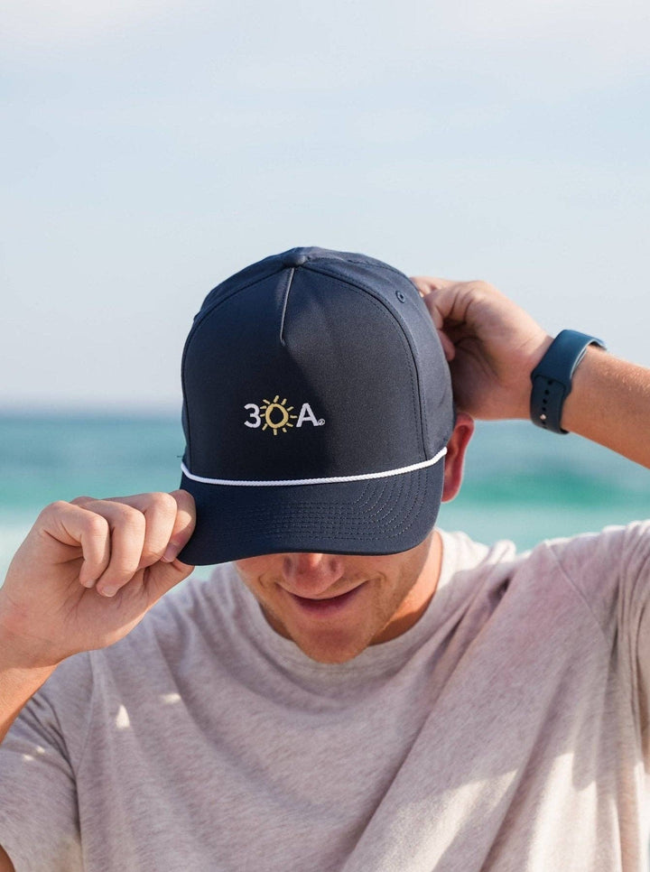 30A Gear - 30A Wordmark Beach Happy Rope Hat: Blue
