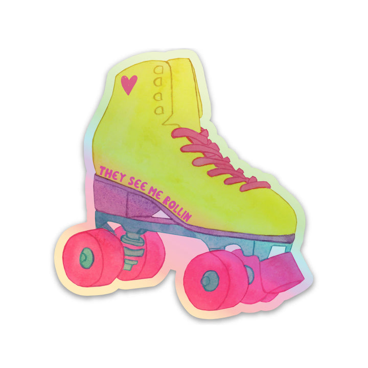 R is for Robo - Roller Skates Sticker Retro Stickers Nostalgia Vinyl Sticker