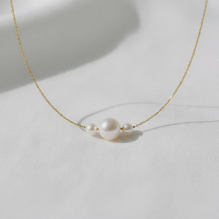 paperln - Elegant Gold Plated Pearl Inspired Necklace