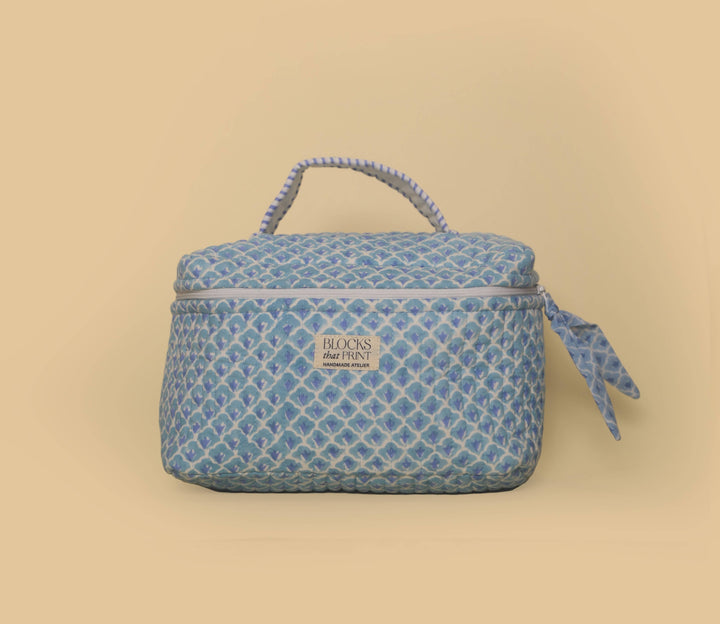 Blocks that Print - Blue Vanity Bag