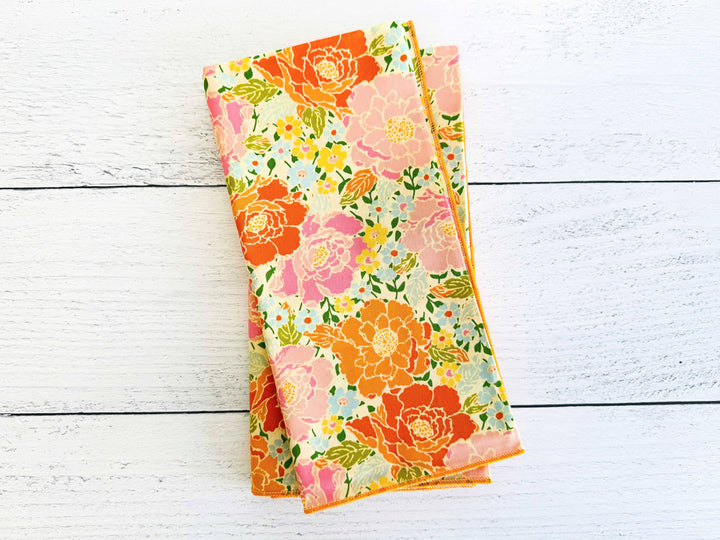 Dot and Army - Marigold Cloth Napkins, set of four : 10inch cocktail napkins