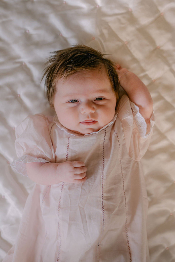 Lenora - BABY SPENCER  DAYGOWN -: Blue / 0/3M
