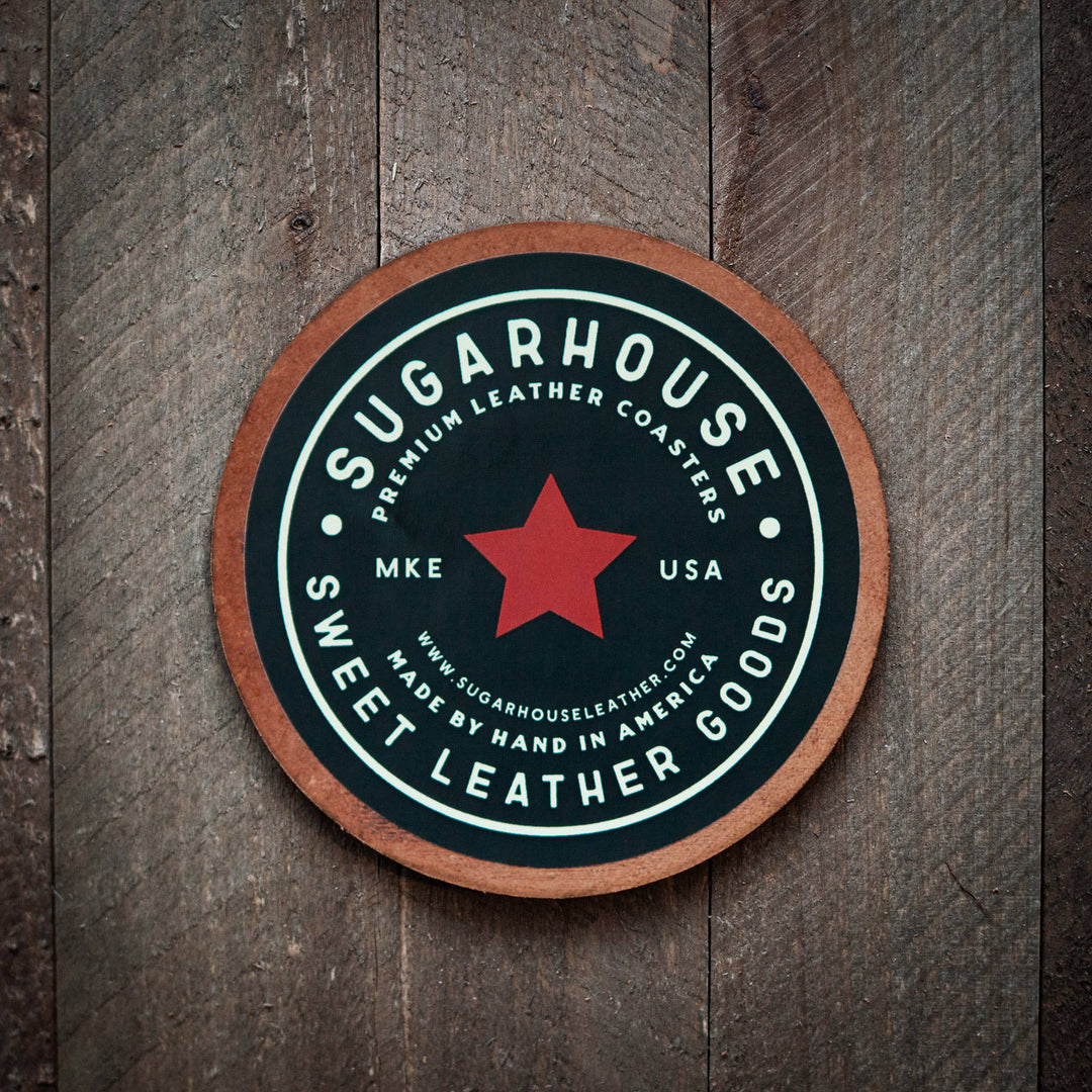 Sugarhouse Leather - Make it an Old Fashioned Leather Coaster