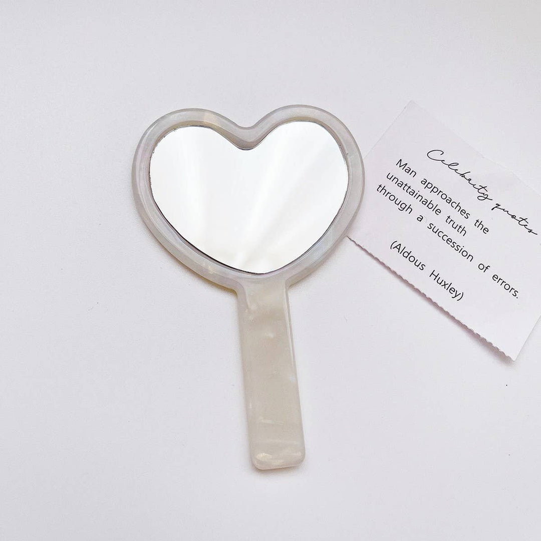 ACCITY - Retro Acetate Compact Mirror Geometric/Heart_CWMM6373: LIGHTCOFFEE / (OS) 1