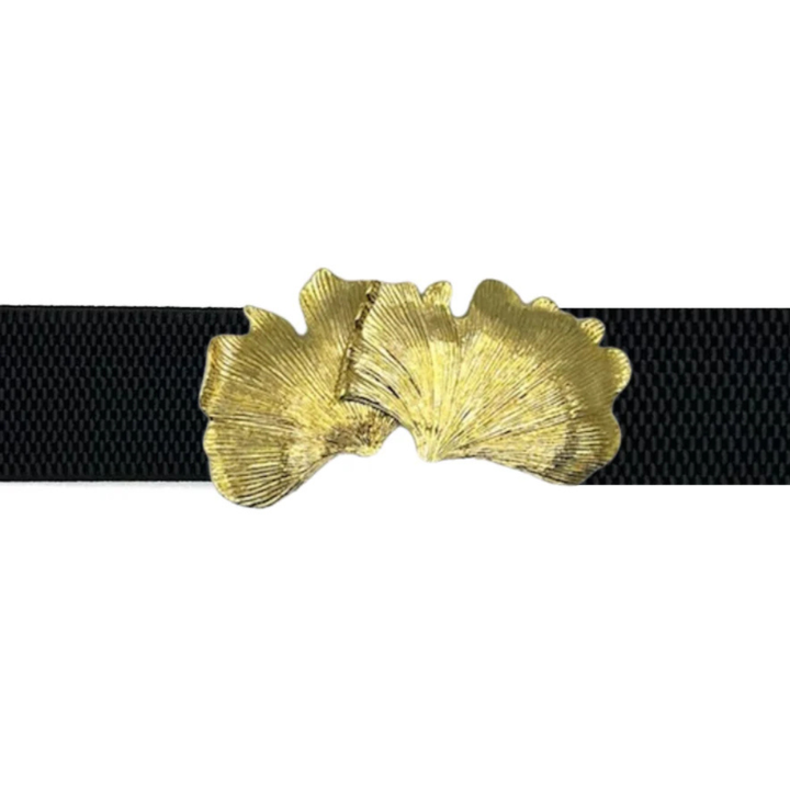 Garland - Ginkgo Interchangeable Artisan Belt Buckle w/ Gold Finish