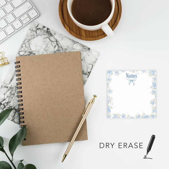 Clairmont & Co - 4 x4 Chinoiserie, Chic, Notes, Dry Erase Glass Tile, Ladies Gift