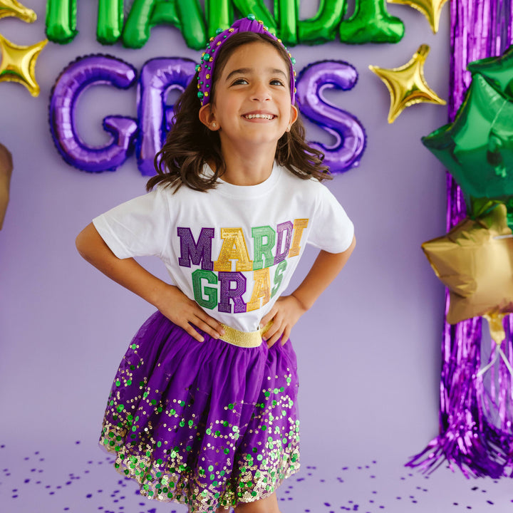 Sweet Wink - Mardi Gras Confetti Tutu - Kids Clothing - Mardi Gras: 1-2Y