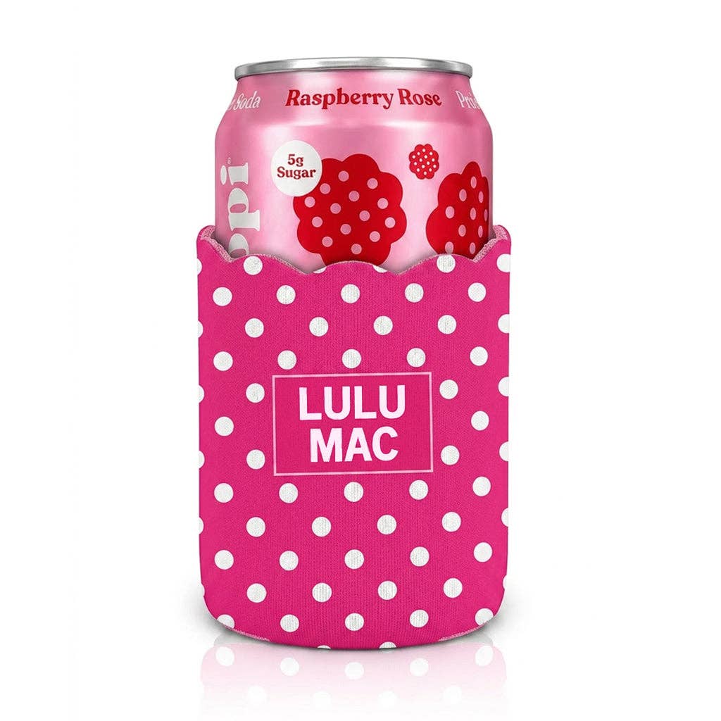 Girlie Girl Originals - LM-KZ-1001 Hot Pink/White Dot Koozie