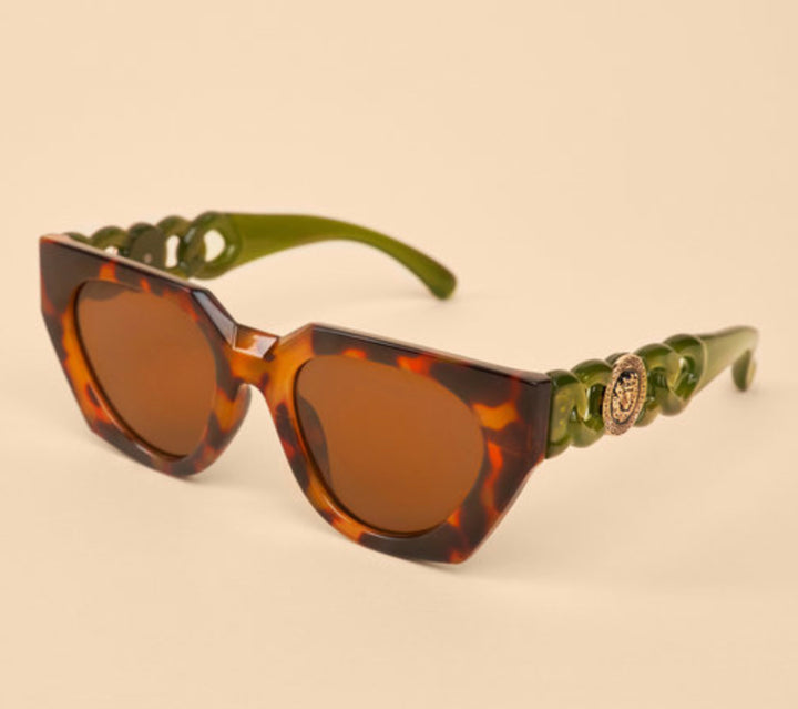 Powder Zelia - Tortoiseshell/Olive Sunglasses