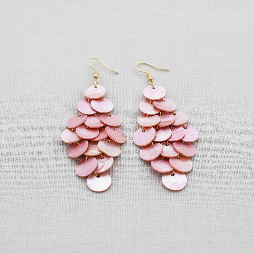 paperln - Seaside Shell Tassel Hook Earrings
