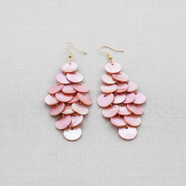 paperln - Seaside Shell Tassel Hook Earrings