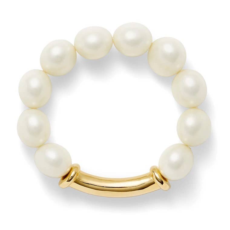 CC & Co by Catherine Canino - Classic Pebble Pearl Bracelet: Salmon