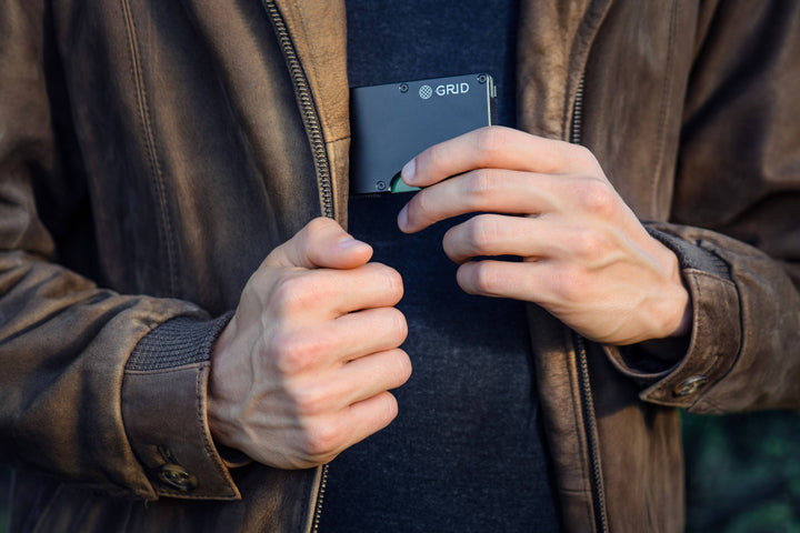 GRID Wallet - Grid Wallet // Titanium: Titanium / Titanium / 3.38"L x 2.12"W x 0.23"H