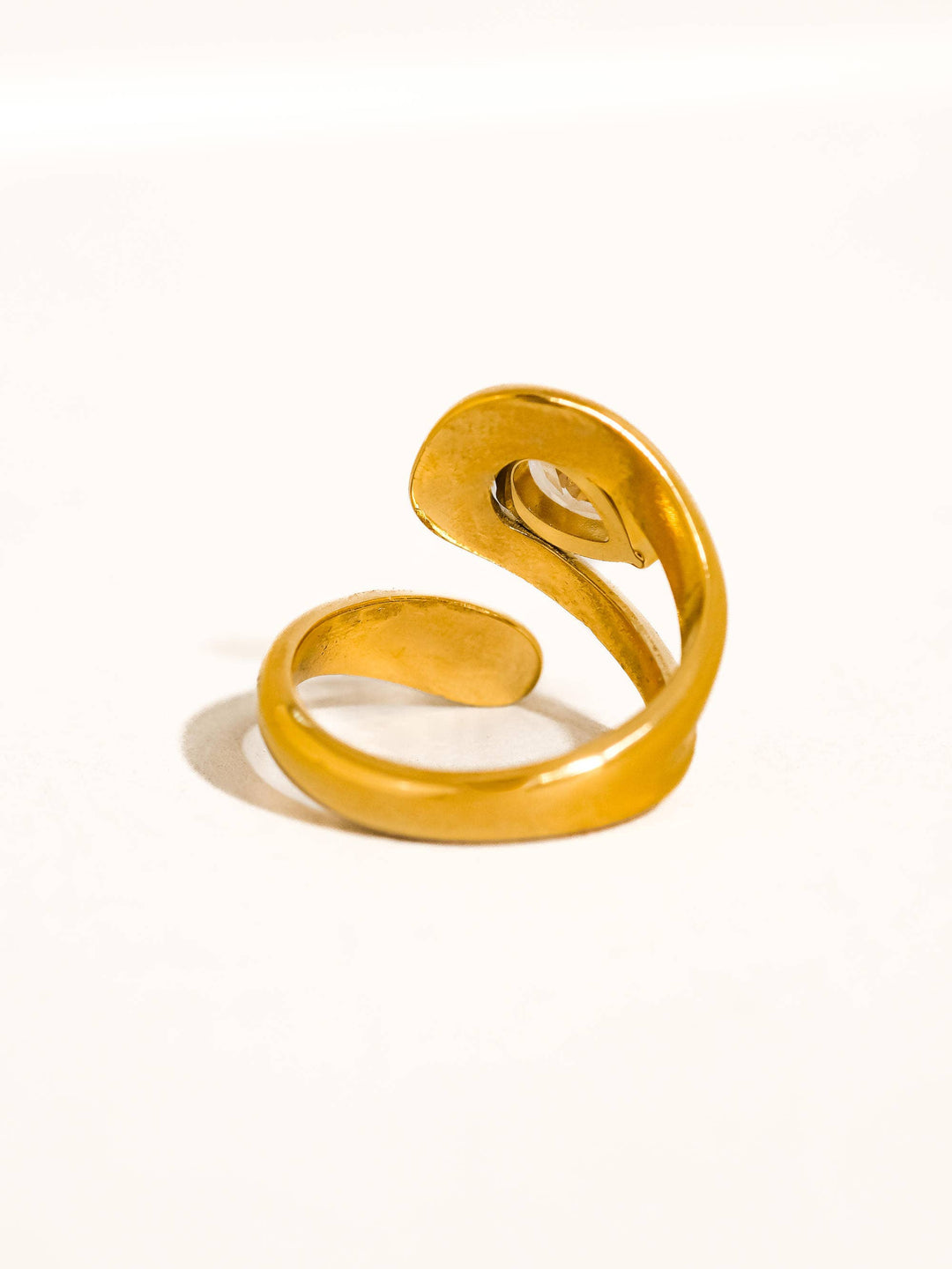 Flânerie by MAIQ - Ronnie 18K Gold Non-Tarnish Wrap CZ Ring: Yellow Gold