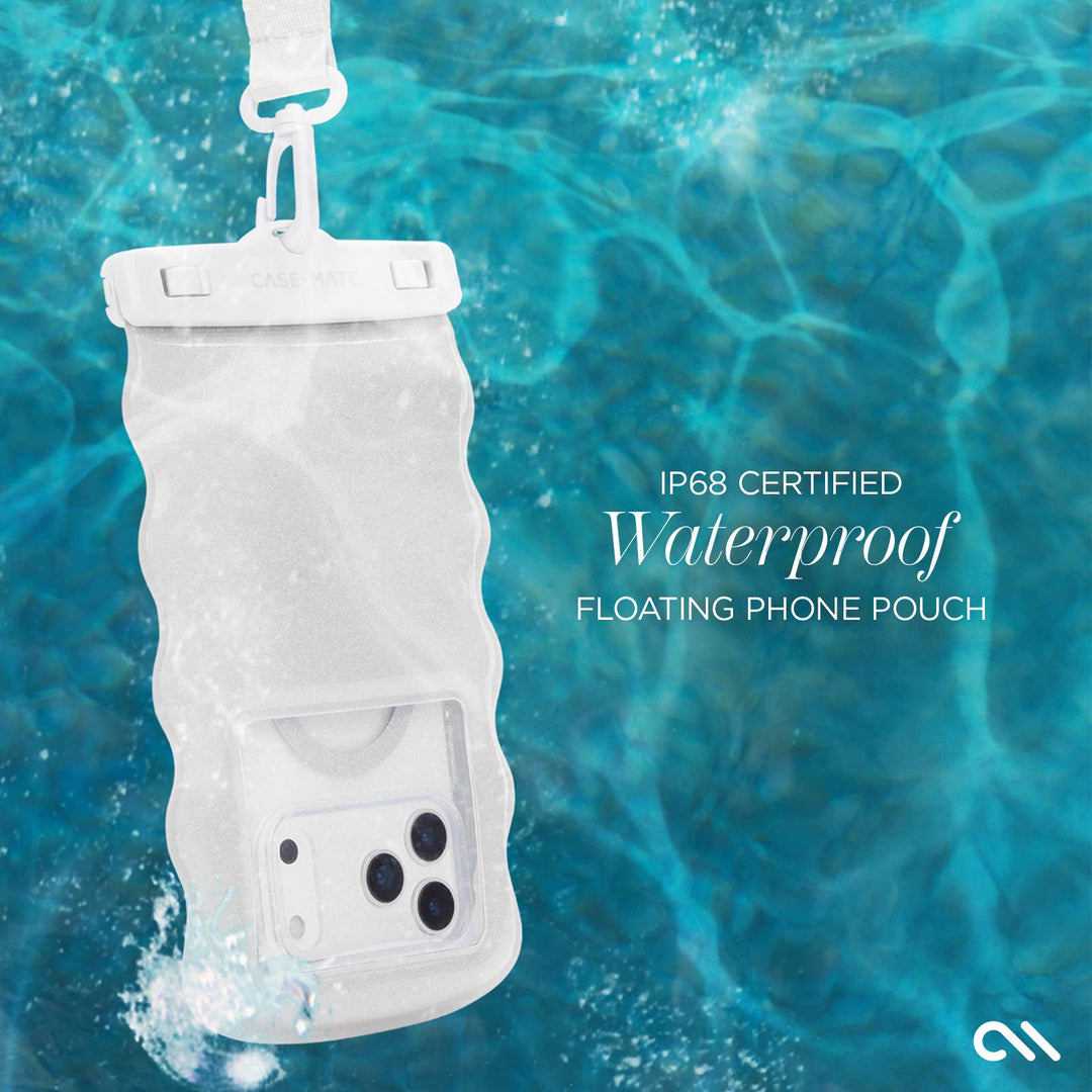 Case-Mate - Case-Mate Wavy Waterproof Floating Phone Pouch: Ballet Pink Twinkle
