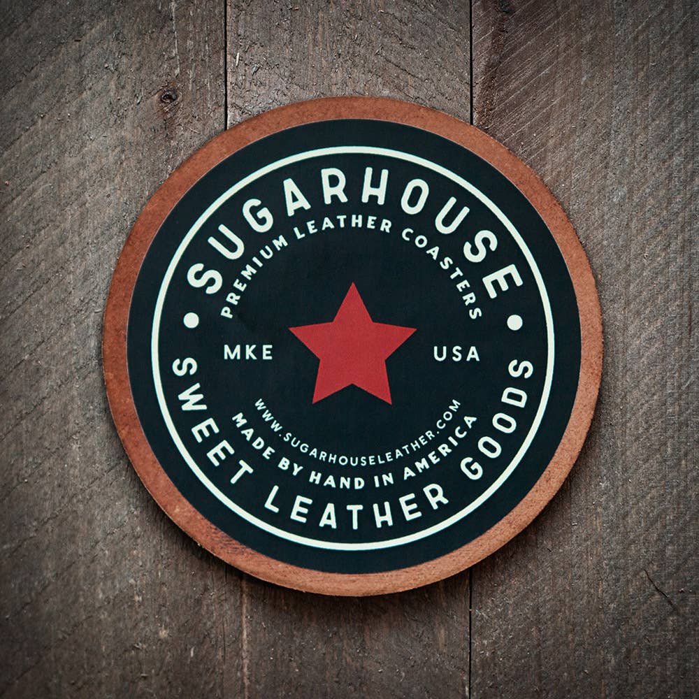 Sugarhouse Leather - Bourbon Break Leather Coaster