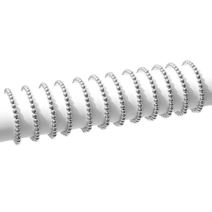 Splendid Iris - 6mm Beaded Bracelets: Gold