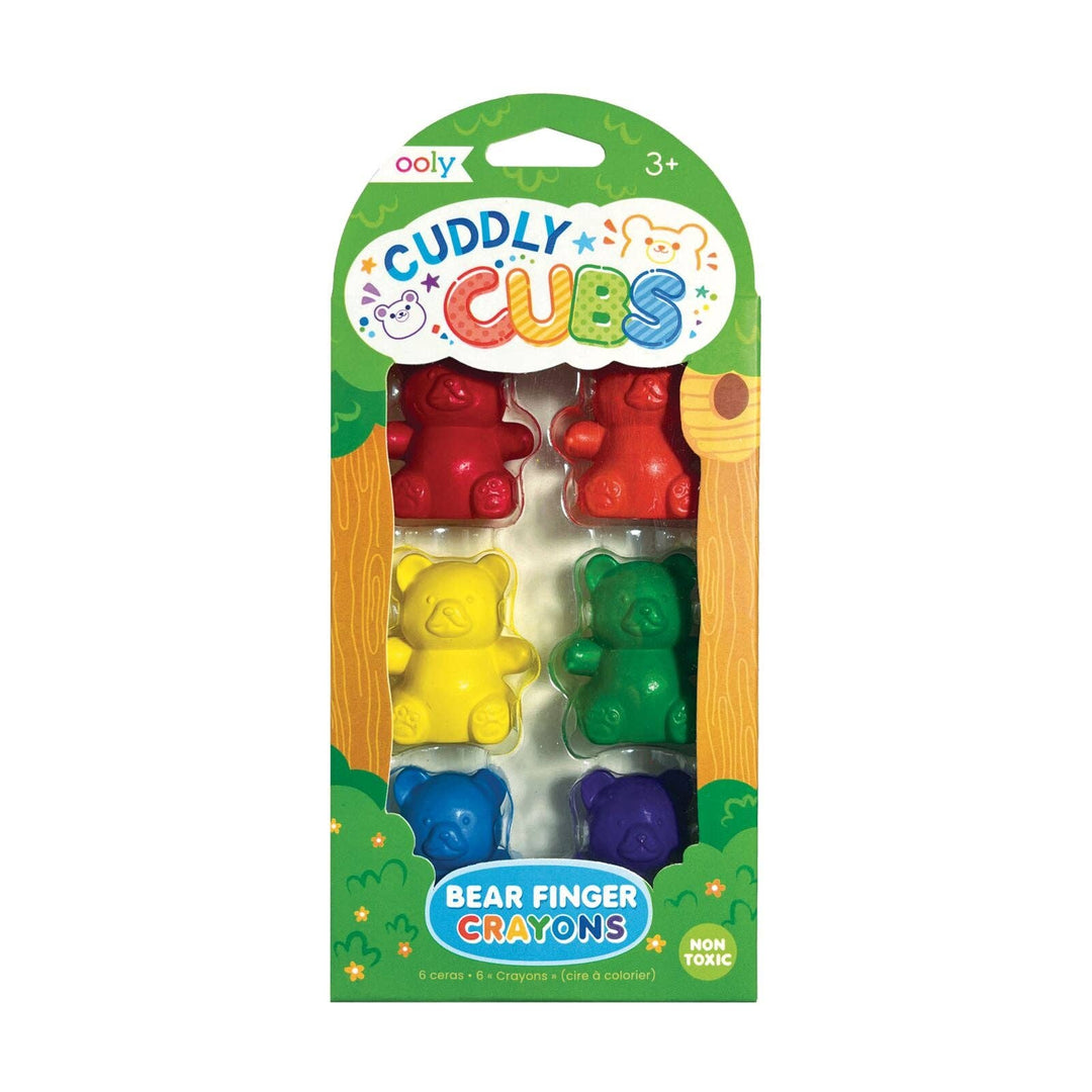 OOLY - Cuddly Cubs Bear Finger Crayons - Set of 6