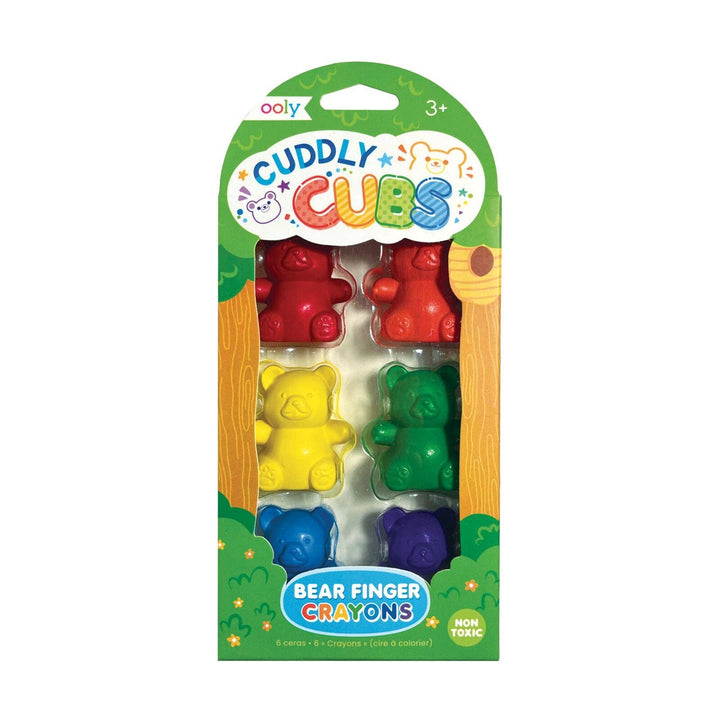 OOLY - Cuddly Cubs Bear Finger Crayons - Set of 6