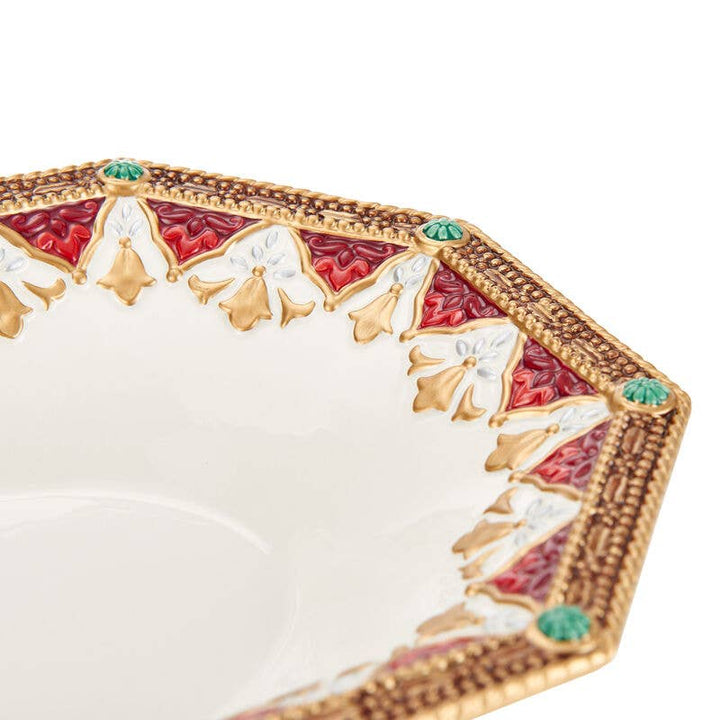 Fitz and Floyd® Mikasa® Pfaltzgraff® - Fitz & Floyd Noel Holiday Large Serve Bowl Gift Box Pkg: RED / EARTHENWARE