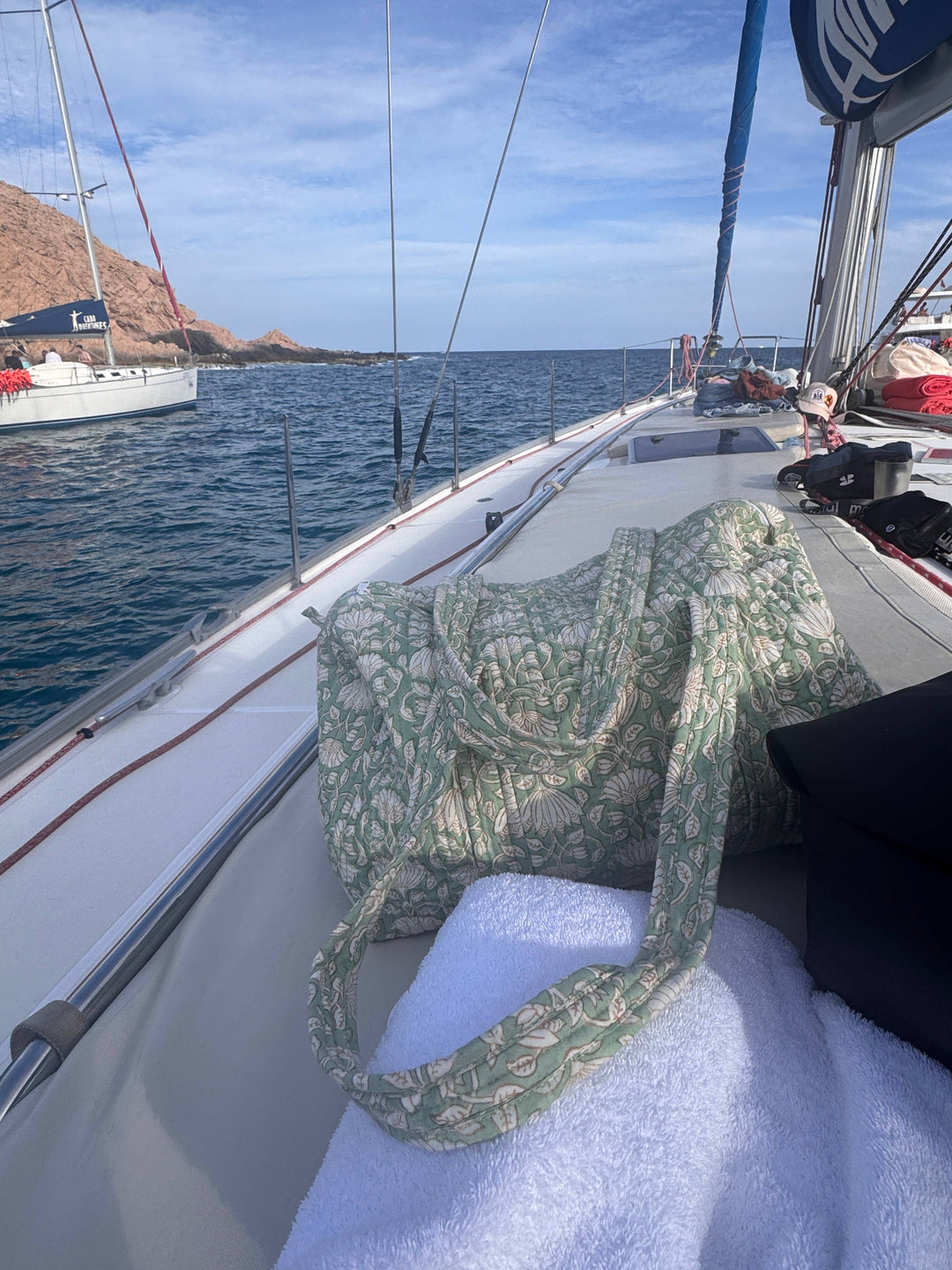 Blocks that Print - Green Quilted Duffle