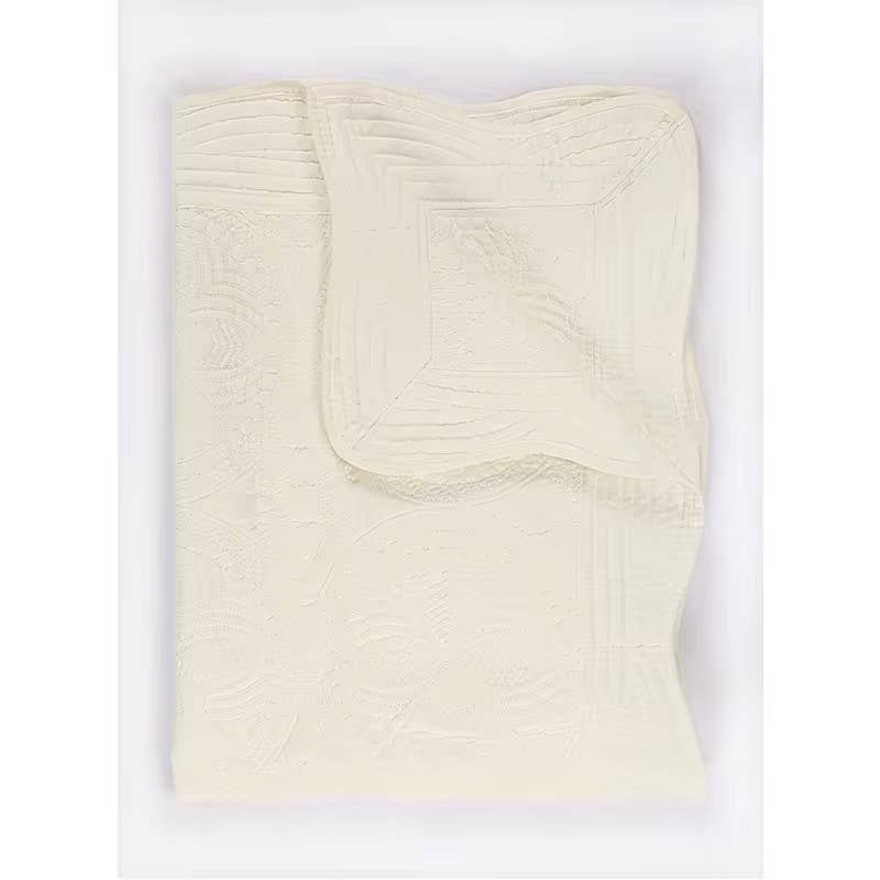 Zsa Zsa & LoLLi - Heirloom Quilt - Baby Quilt Blanket Swaddle Monogram: Baby Blue