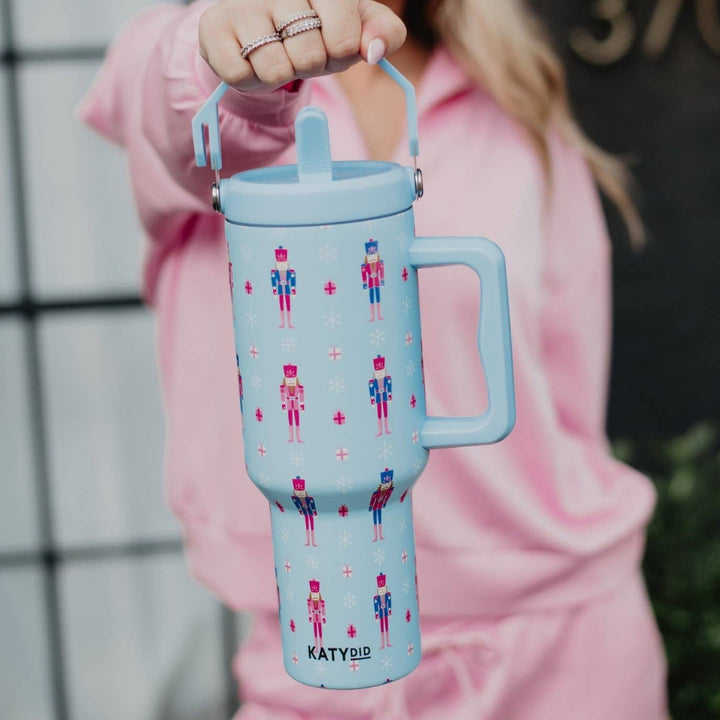 Katydid - Nutcracker Light Blue Christmas Wholesale Tumbler Cup: Light Blue