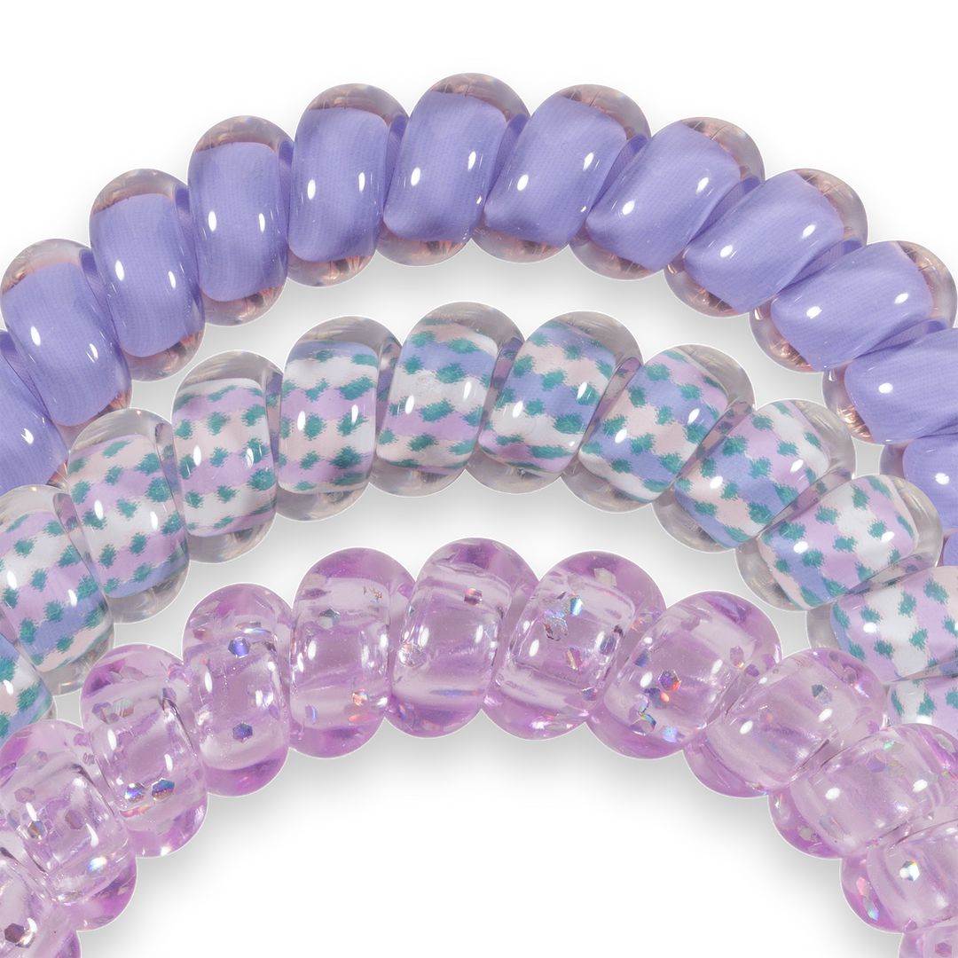 TELETIES - Spiral Hair Coils | Small | Lavender Mist