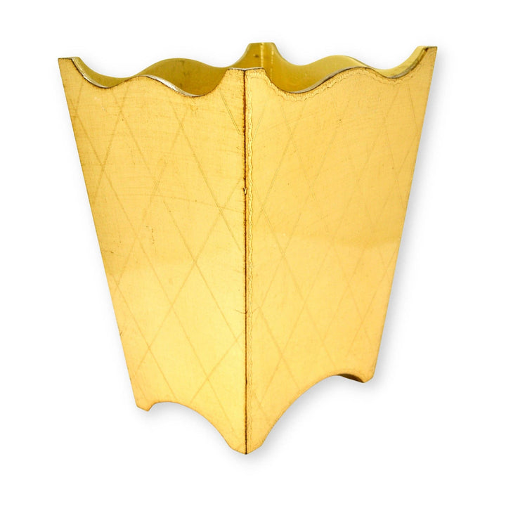Italian Florentine Waste bin, Cappuccino & Gold, Made in Italy: Design 4