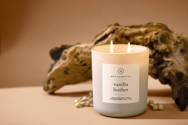 Hico Candle Co. - Vanilla Leather Candle: 12oz Candle