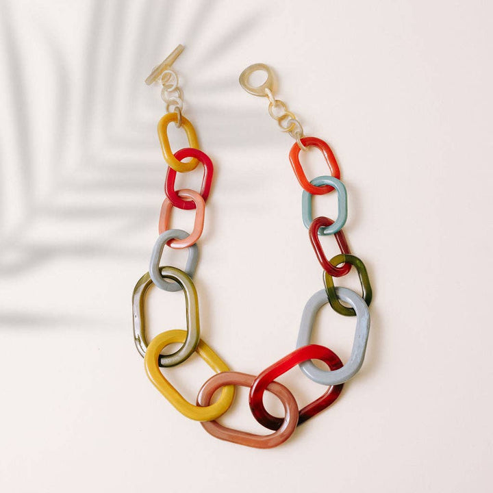 Sunshine Tienda - Smoky Rainbow Link Necklace