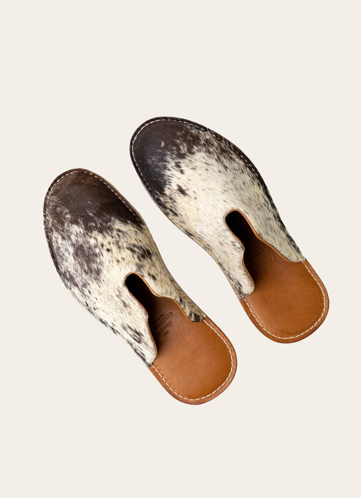 WP Standard - Mr. Grumpy Leather Slippers: Tan / Men's Extra Large