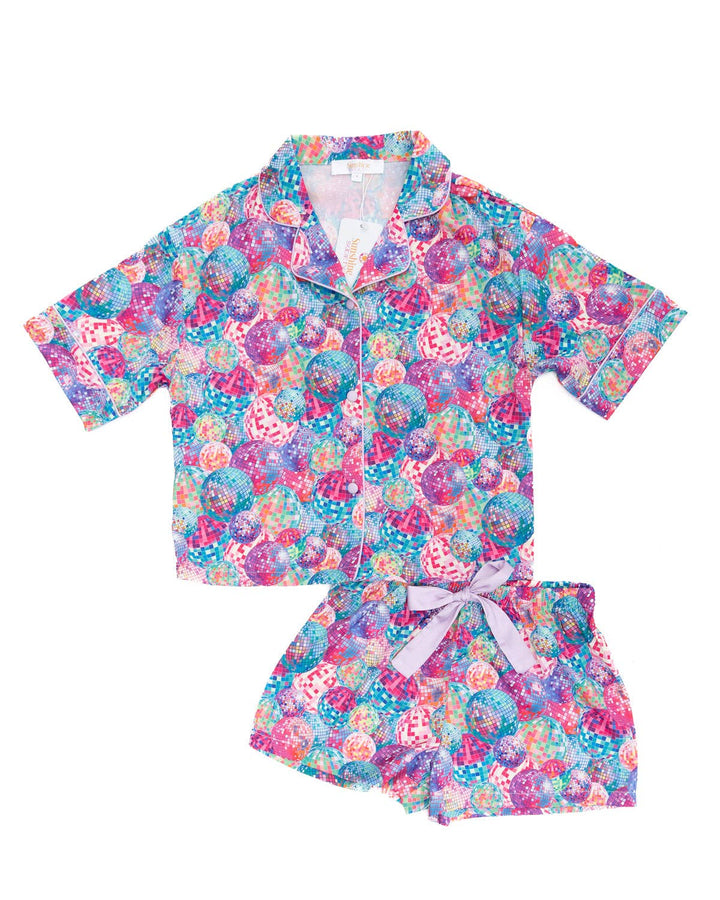 Sunshine Society - Kids Disco Silky Short Set: M (8)