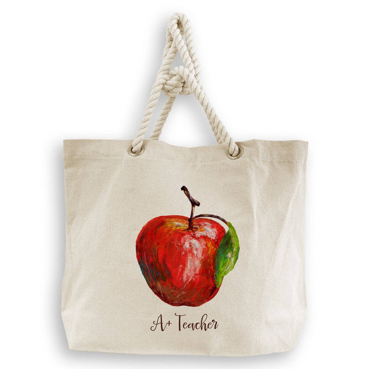 French Graffiti - Apple with A+ Teacher: Dishtowel