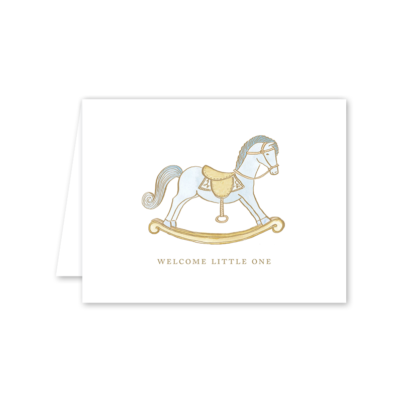 Dogwood Hill - Petit Jouet Cheval Bleu Baby: Single Card