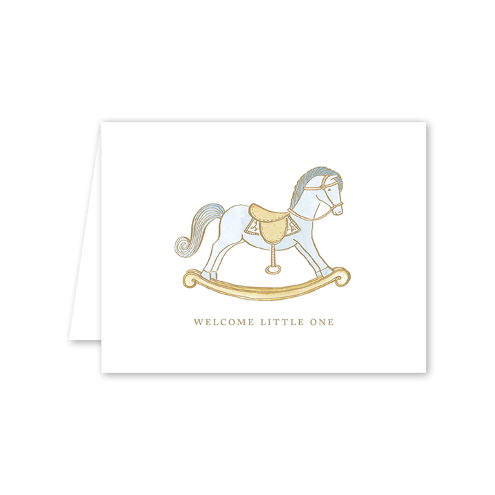 Dogwood Hill - Petit Jouet Cheval Bleu Baby: Single Card