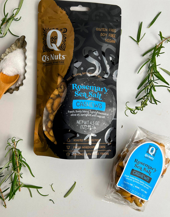 Q's Nuts, LLC - 2.25 oz Rosemary with Sea Salt Cashew