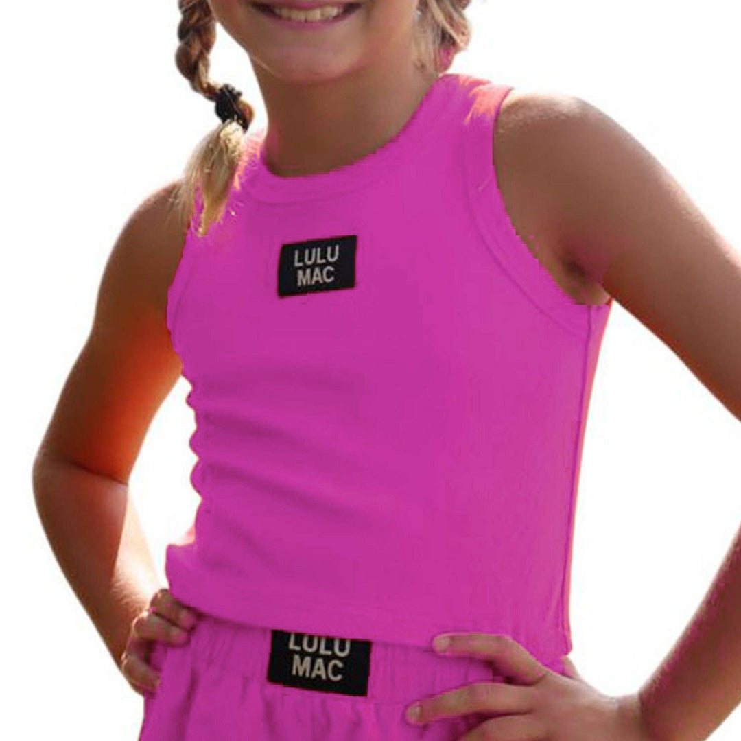 Lulu Mac Youth HOT PINK SOLID TANK
