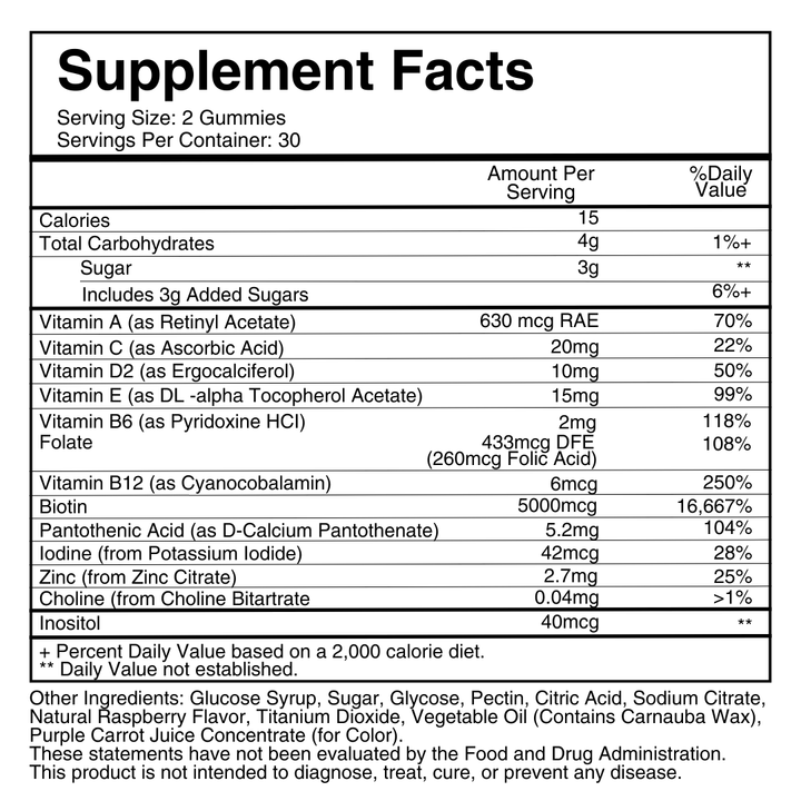WEEM - Hair, Skin & Nails Gummies – Grow Thicker, Fuller Hair: 1 Month Supply