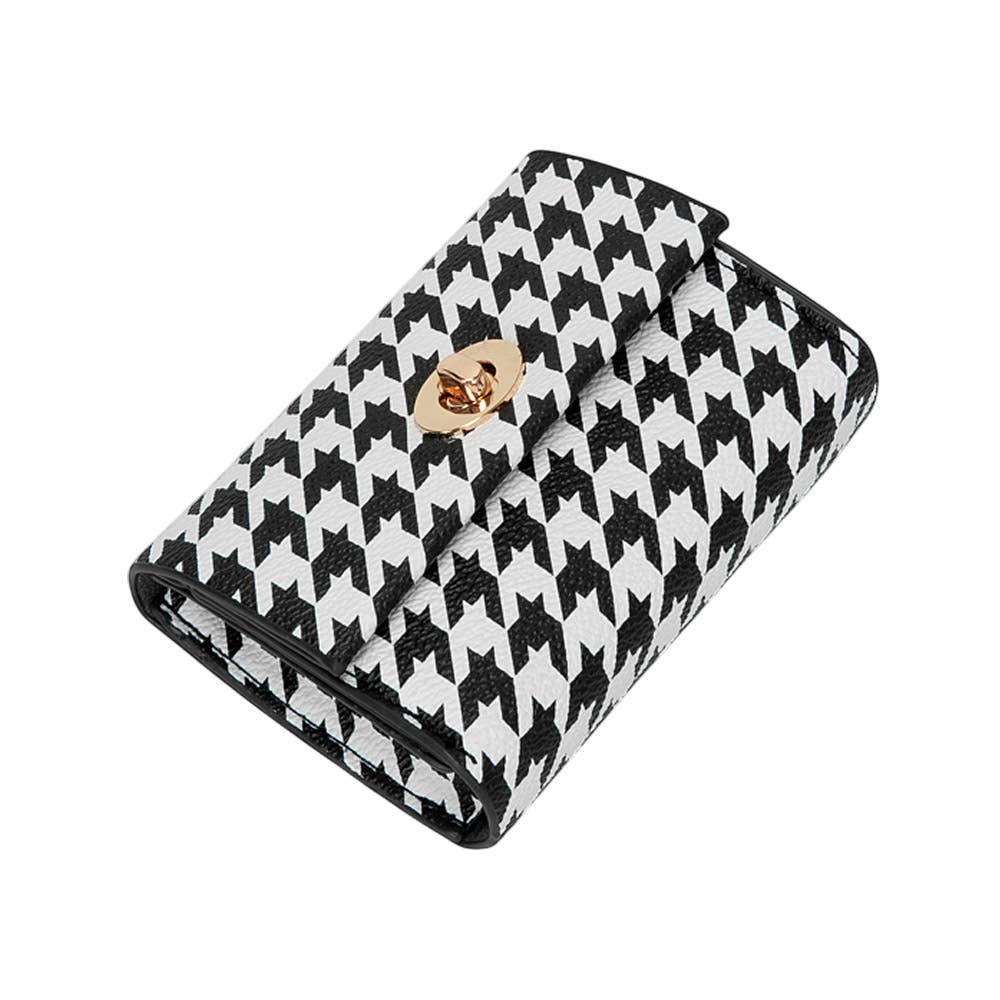 Sensibling Corp. - Faux Leather Card Holder Wallet: Black,White