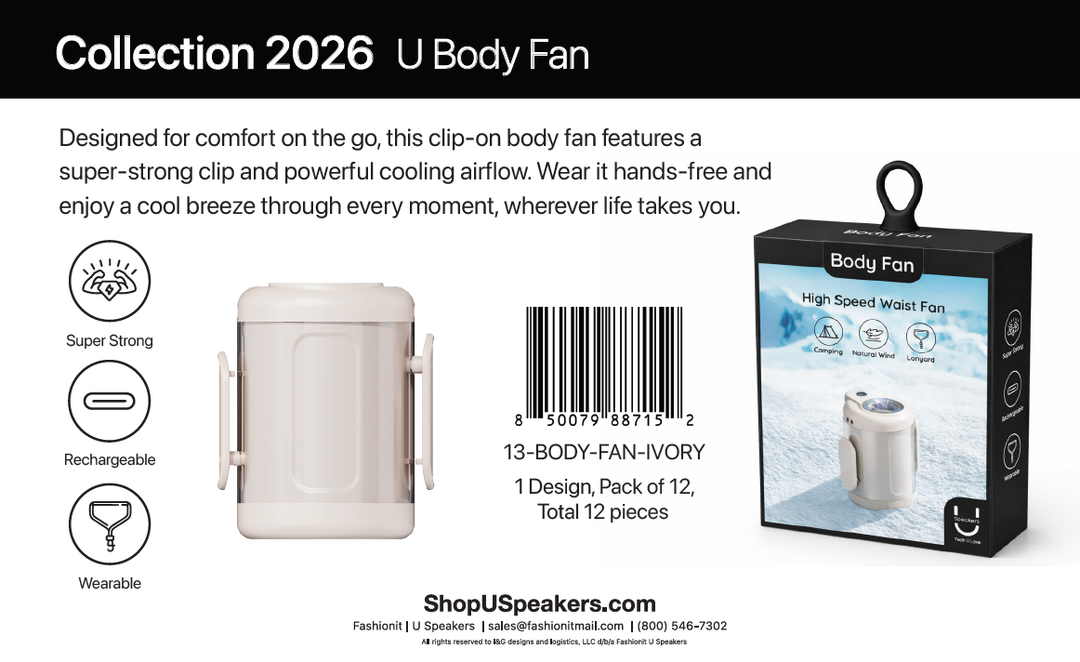 FashionIt - Body Fan High Speed Waist Fan - Ivory