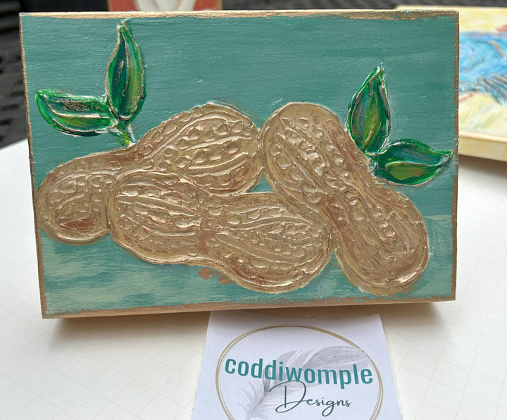 Coddiwomple - Peanut - painted block  Fall   Harvest   Autumn  Festival