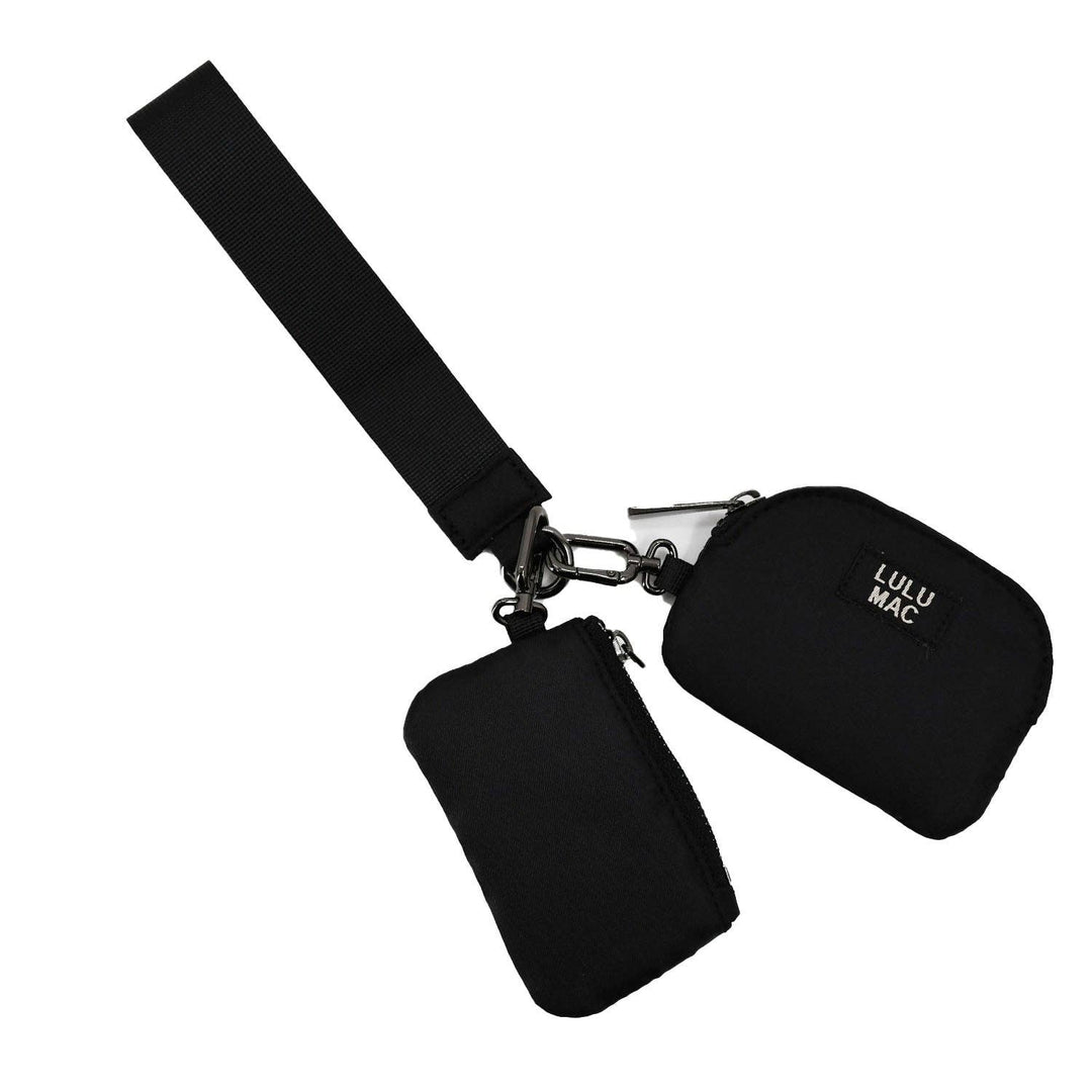 Girlie Girl Originals - DP-8162 Black/Black Lulu Mac Double Pouch Wristlets