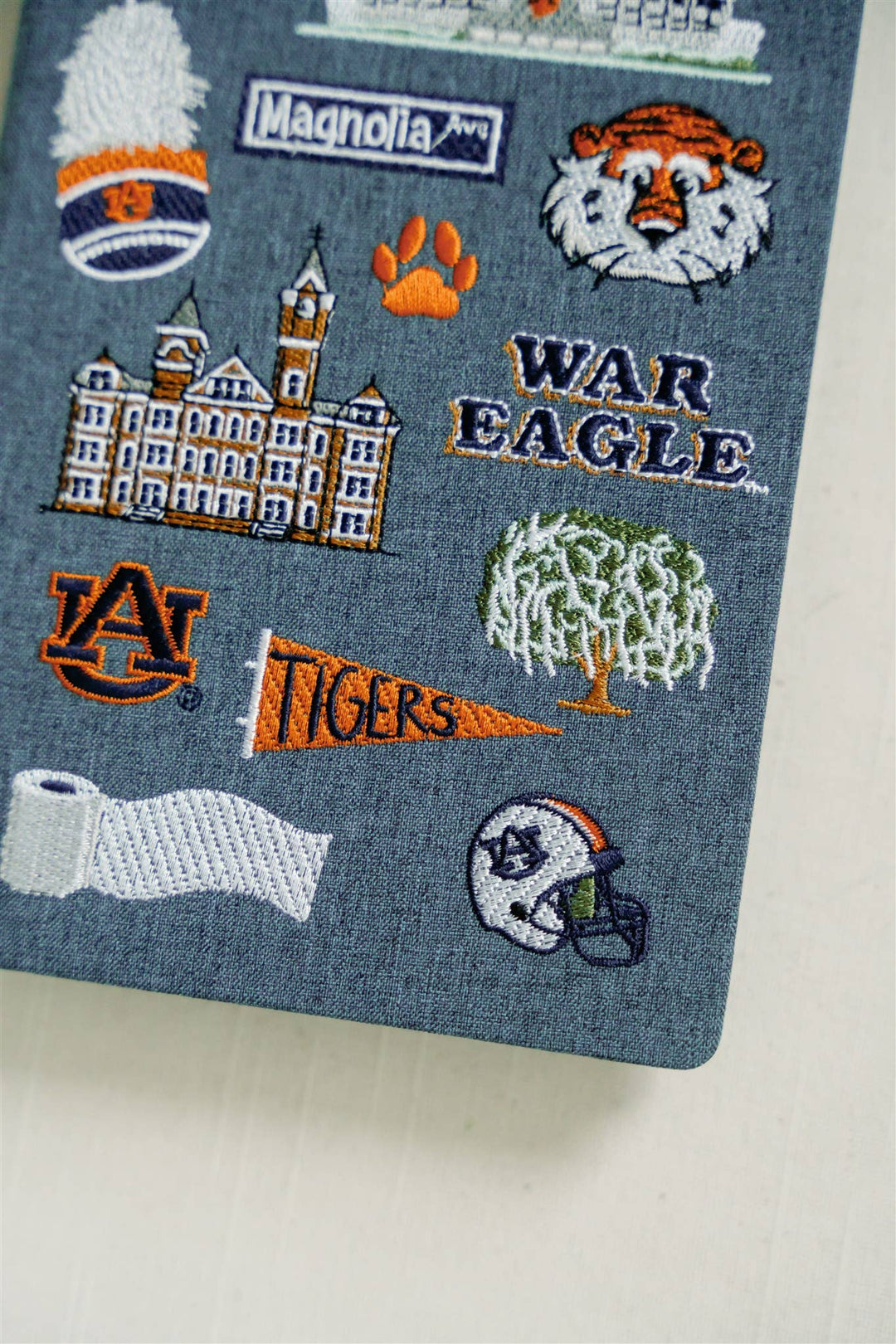 Gracefully Made Art - Embroidered Auburn University Hardcover Notebook