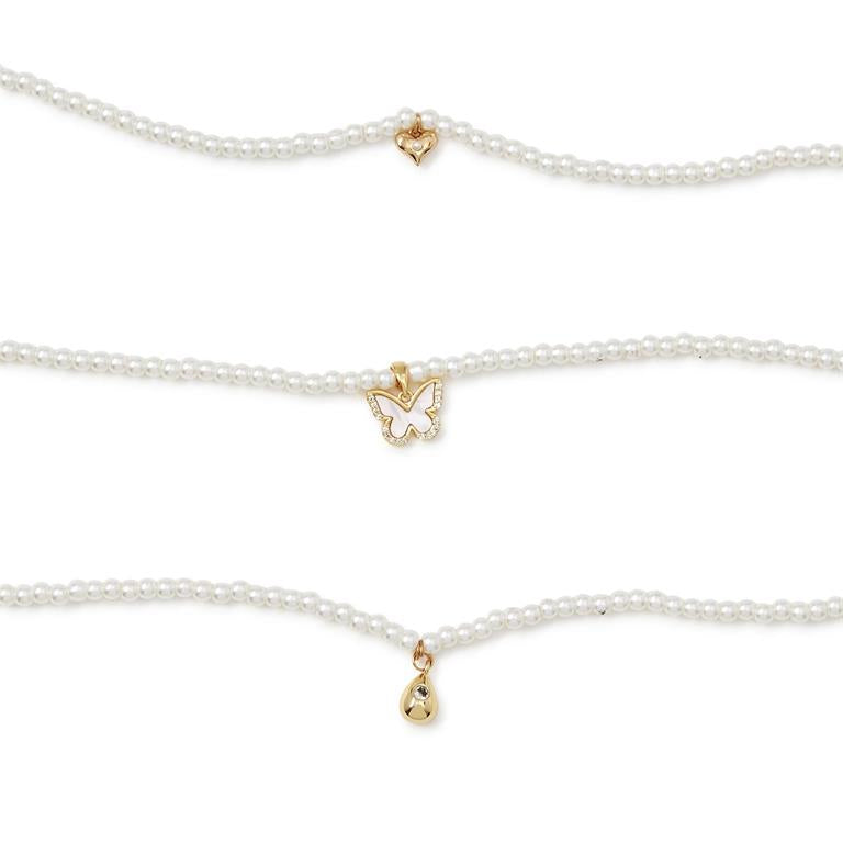 Pearl Necklace with Charm - 3 styles to choose from