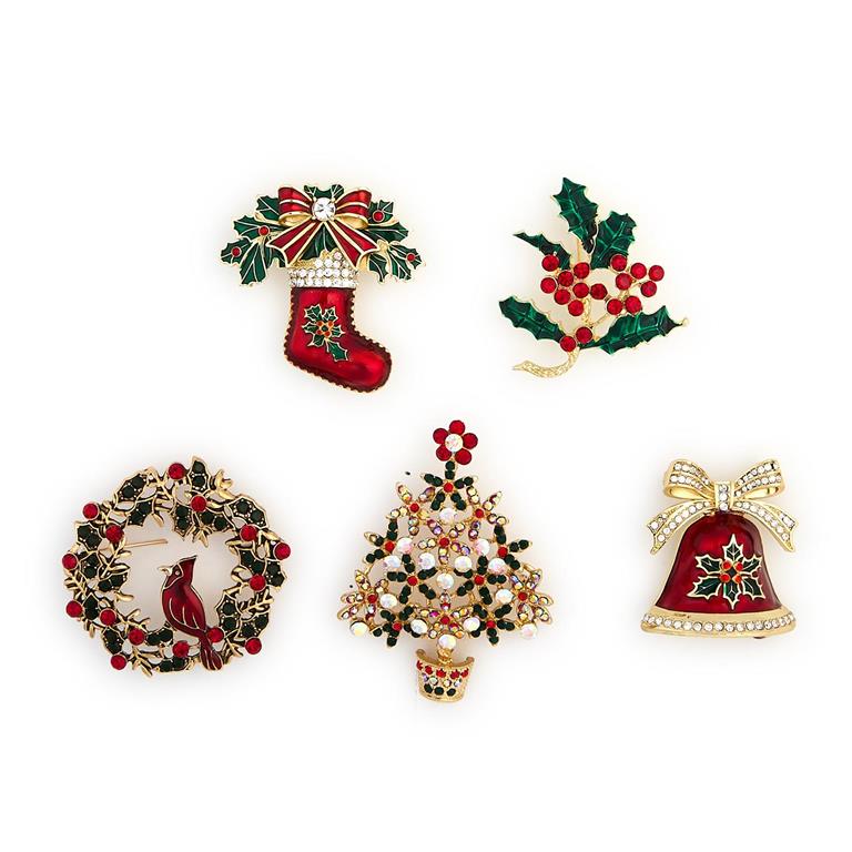 Holiday Brooch (Assorted 5 styles)