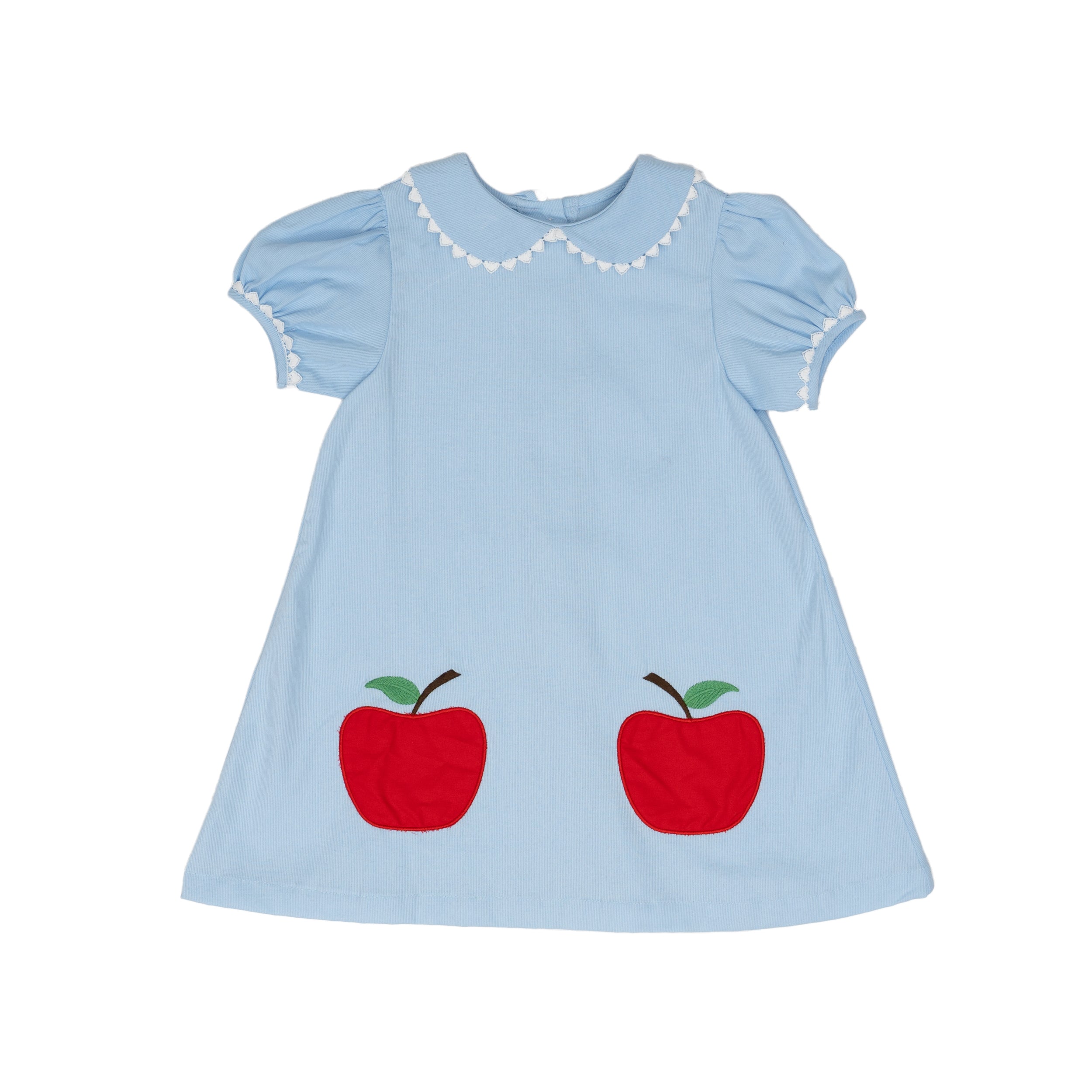 Patti Lt. Blue Apple Dress – The Oaks Apparel Co.