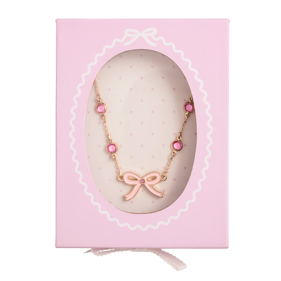 Bow Rhinestone Necklace